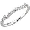 1/8 CTTW Wedding Band for Matching Engagement Ring in 14k White Gold ( Size 6 ) 1/8 CTTW Wedding Band for Matching Engagement Ring in 14k White Gold ( Size 6 )