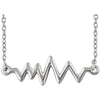 14k White Gold Heartbeat 16-18-inch Necklace 14k White Gold Heartbeat 16-18-inch Necklace
