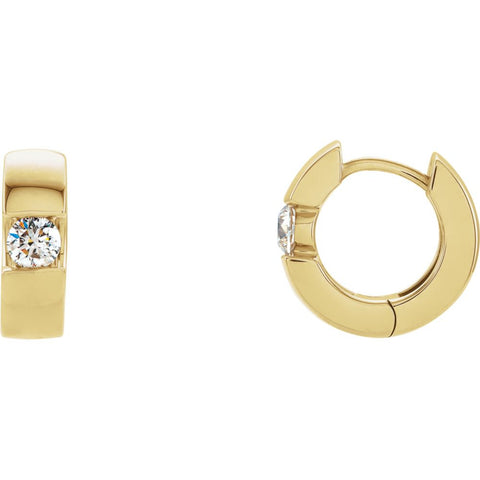 14k Yellow Gold 1/2 CTW Diamond Hinged Earrings 14k Yellow Gold 1/2 CTW Diamond Hinged Earrings