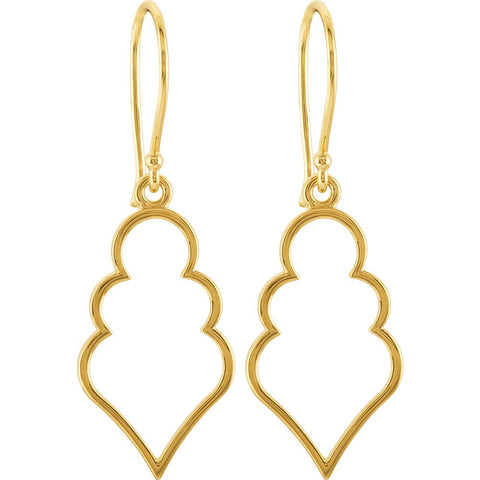 14k Yellow Gold Decorative Earrings 14k Yellow Gold Decorative Earrings