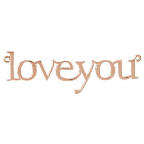14k Rose Gold "Love You" Neck Trim Pendant Mounting 14k Rose Gold "Love You" Neck Trim Pendant Mounting