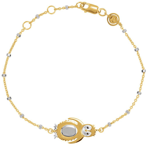 18k Yellow Gold Vermeil Penguin 7.5" Bracelet for Loyalty