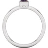 Sterling Silver Imitation Alexandrite Bezel Ring, Size 7