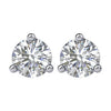 14k White Gold 1/4 CTW Diamond Friction Post Stud Earrings