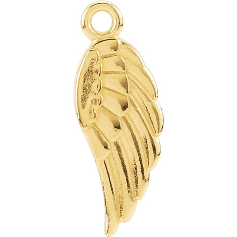 14k Yellow Gold Angel Wing Charm 14k Yellow Gold Angel Wing Charm