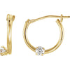 14K Yellow Gold Kids Cubic Zirconia Hoop Earrings 14K Yellow Gold Kids Cubic Zirconia Hoop Earrings
