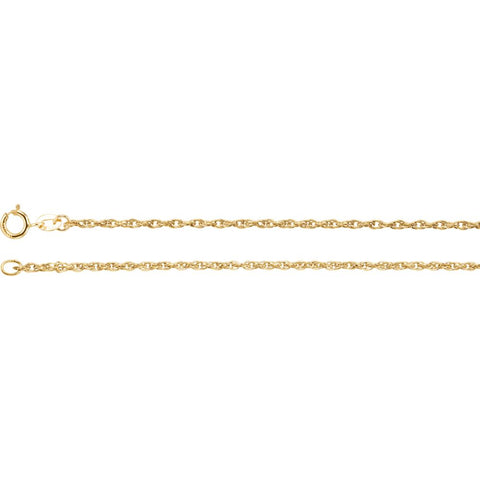 14k Yellow Gold 1.5mm Rope 7" Chain 14k Yellow Gold 1.5mm Rope 7" Chain