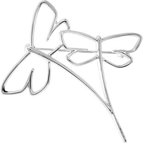 14k White Gold Dragonfly Brooch 14k White Gold Dragonfly Brooch