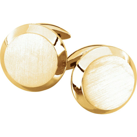 14k Yellow Gold Men's Cuff Links 14k Yellow Gold Men's Cuff Links