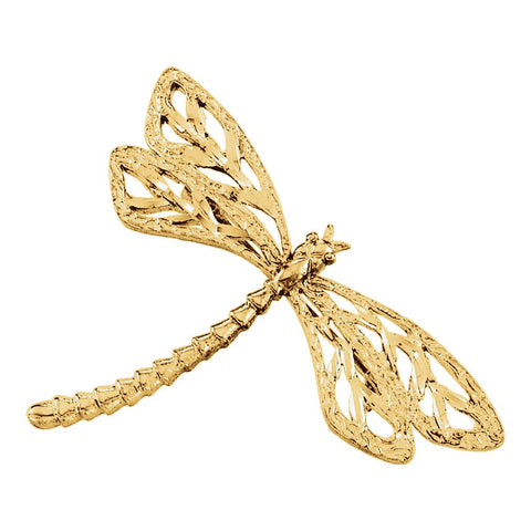 14k Yellow Gold 24x40.25mm Dragonfly Brooch 14k Yellow Gold 24x40.25mm Dragonfly Brooch