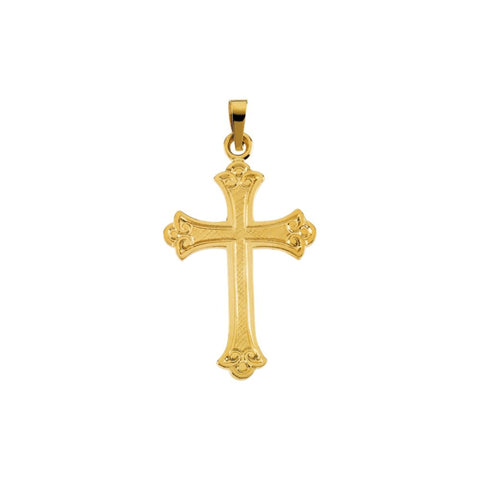 14k Yellow Gold 26x18mm Fancy Cross Pendant 14k Yellow Gold 26x18mm Fancy Cross Pendant