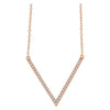 14k Rose Gold 1/6 ctw. Diamond "V" 16-18-inch Necklace 14k Rose Gold 1/6 ctw. Diamond "V" 16-18-inch Necklace