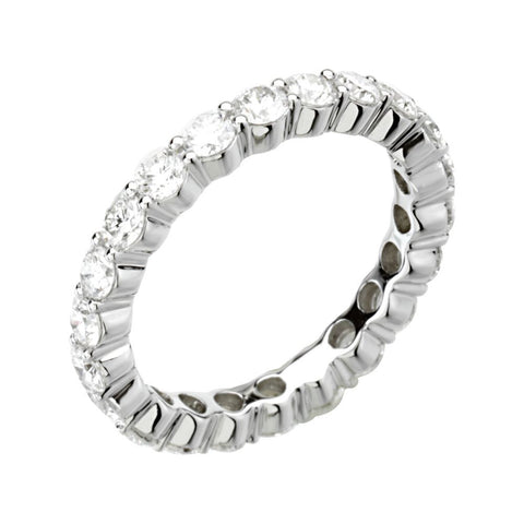 14k White Gold 2 CTW Diamond Eternity Band Size 8 14k White Gold 2 CTW Diamond Eternity Band Size 8