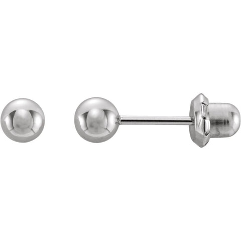 Stainless Steel 4mm Inverness Piercing Ball Earrings Stainless Steel 4mm Inverness Piercing Ball Earrings