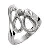 Metal Fashion Ring in 14k White Gold ( Size 6 ) Metal Fashion Ring in 14k White Gold ( Size 6 )