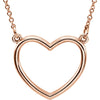 14k Rose Gold 13x13.75mm Heart 16-inch Necklace 14k Rose Gold 13x13.75mm Heart 16-inch Necklace