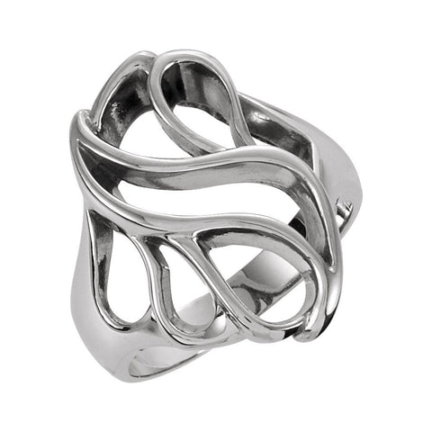 14k White Gold Metal Fashion Ring, Size 6 14k White Gold Metal Fashion Ring, Size 6