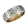 Bridal Duo 08.00 mm Laser Pierced Comfort-Fit Wedding Band Ring in 14K White and Yellow Gold (Size 6.5 ) Bridal Duo 08.00 mm Laser Pierced Comfort-Fit Wedding Band Ring in 14K White and Yellow Gold (Size 6.5 )