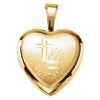Baptism Heart Locket in Gold Plated Sterling Silver