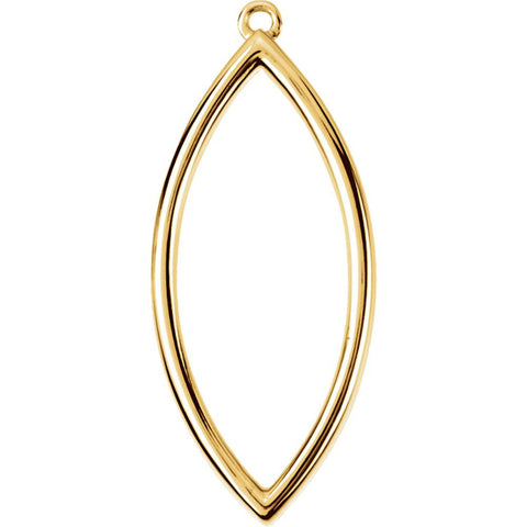 14k Yellow Gold Marquise Shaped Dangle 14k Yellow Gold Marquise Shaped Dangle