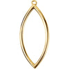 Marquise Shaped Dangle in 14K Yellow Gold Marquise Shaped Dangle in 14K Yellow Gold