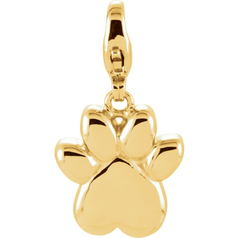 14k Yellow Gold Charming Animals® Paw Print Charm 14k Yellow Gold Charming Animals® Paw Print Charm