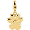 Charming Animals Paw Print Charm in 14k Yellow Gold Charming Animals Paw Print Charm in 14k Yellow Gold