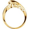 14k Yellow Gold Metal Fashion Ring, Size 6 14k Yellow Gold Metal Fashion Ring, Size 6