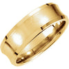 14k Yellow Gold 7.5mm Fancy Beveled Edge Carved Wedding Band for Men, Size 10.00 14k Yellow Gold 7.5mm Fancy Beveled Edge Carved Wedding Band for Men, Size 10.00