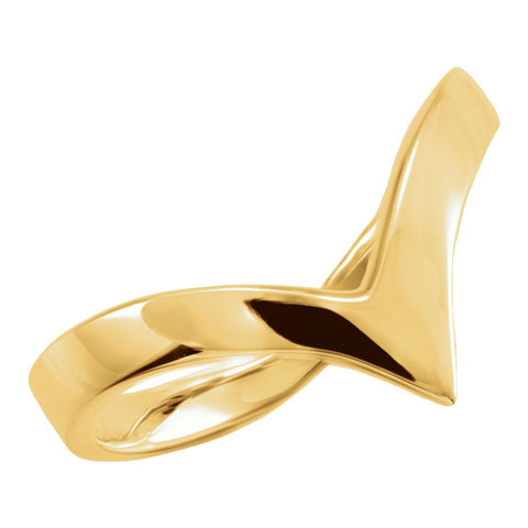14k Yellow Gold "V" Ring, Size 6 14k Yellow Gold "V" Ring, Size 6