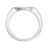 14k White Gold 10.5mm Band, Size 6