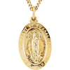 24K Gold Plated 26.32X16.3mm St. Joseph Medal 24-Inch Necklace