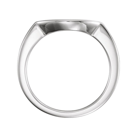 18k White Gold 6.5mm Band, Size 6