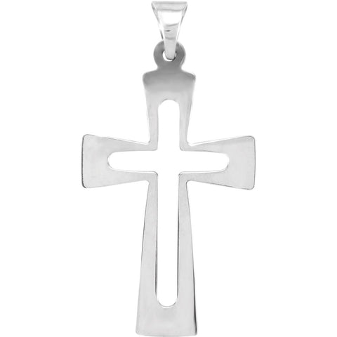 Sterling Silver 27.5x18mm Cross Pendant Sterling Silver 27.5x18mm Cross Pendant