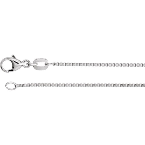 Platinum Diamond Cut Box 20" Chain Platinum Diamond Cut Box 20" Chain