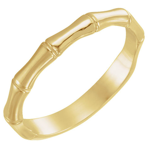 14k Yellow Gold Stackable Fashion Ring, Size 7 14k Yellow Gold Stackable Fashion Ring, Size 7