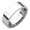 Flat Comfort-Fit Wedding Band Ring in Sterling Silver ( Size 7 )