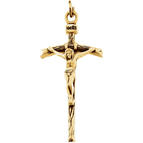 14k Yellow Gold 38x18mm Crucifix Pendant 14k Yellow Gold 38x18mm Crucifix Pendant