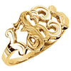 Initial Ring with Initial 'K' in 14k Yellow Gold ( Size 6 ) Initial Ring with Initial 'K' in 14k Yellow Gold ( Size 6 )