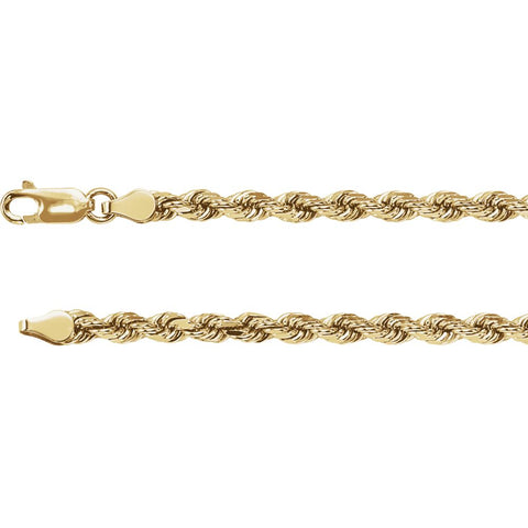 14k Yellow Gold 3.9mm Diamond Cut Rope 20" Chain 14k Yellow Gold 3.9mm Diamond Cut Rope 20" Chain