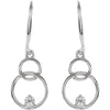 14k White Gold .04 CTW Diamond Circle Earrings 14k White Gold .04 CTW Diamond Circle Earrings