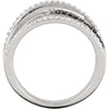14k White Gold Criss Cross Ring, Size 7 14k White Gold Criss Cross Ring, Size 7