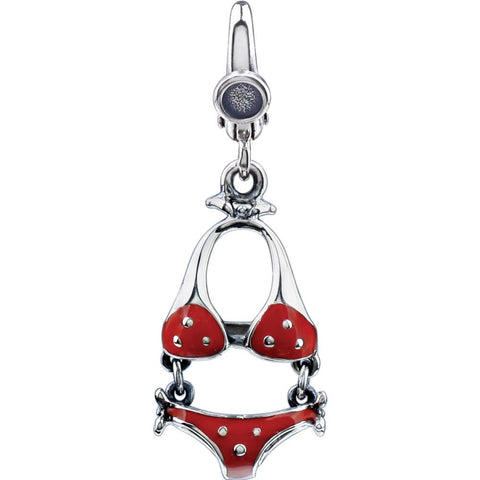 Sterling Silver Enamel Bikini Charm Sterling Silver Enamel Bikini Charm