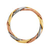 14K Yellow & White & Rose Gold 4.75mm Hand-Woven Band Size 12