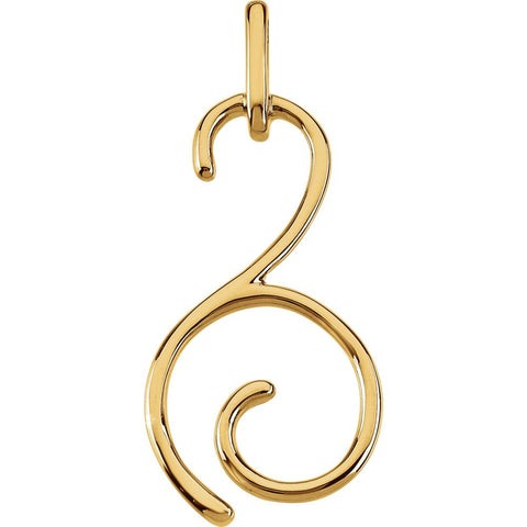 14k Yellow Gold Swirl & Curl Pendant 14k Yellow Gold Swirl & Curl Pendant