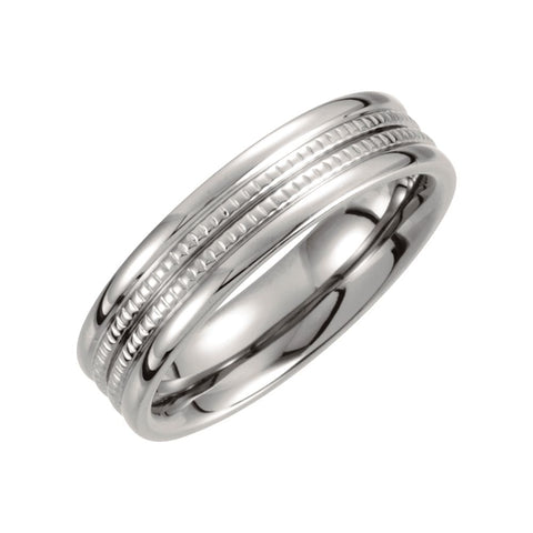 Titanium 6mm Grooved Band Size 8 Titanium 6mm Grooved Band Size 8