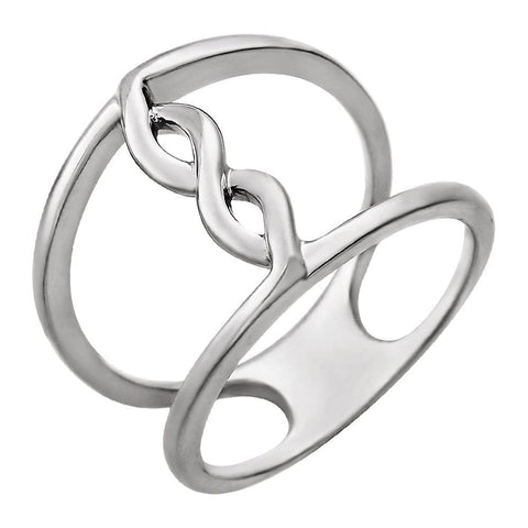 14k White Gold Rope Design Ring Size 7 14k White Gold Rope Design Ring Size 7