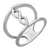 14k White Gold Rope Design Ring, Size 7 14k White Gold Rope Design Ring, Size 7