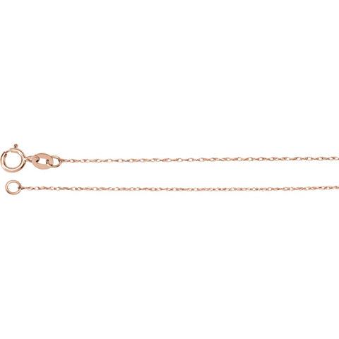 14k Rose Gold .75mm Solid Rope 20" Chain 14k Rose Gold .75mm Solid Rope 20" Chain