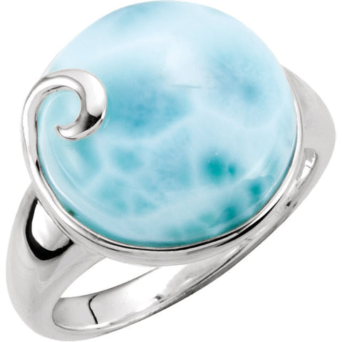 Sterling Silver Larimar Ring Size 6 Sterling Silver Larimar Ring Size 6